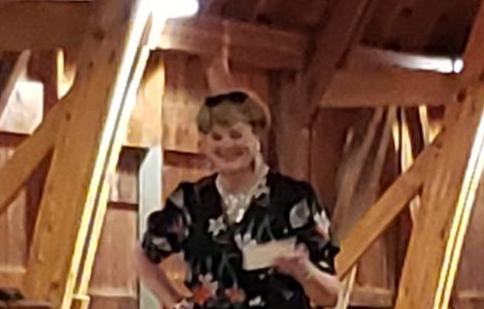 The fabulous Janice Grattan (Helen Knight) takes a bow.